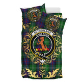 Sutherland 01 Tartan Crest Bedding Set - Golden Thistle Style